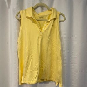 LLBean sleeveless polo, yellow, lg